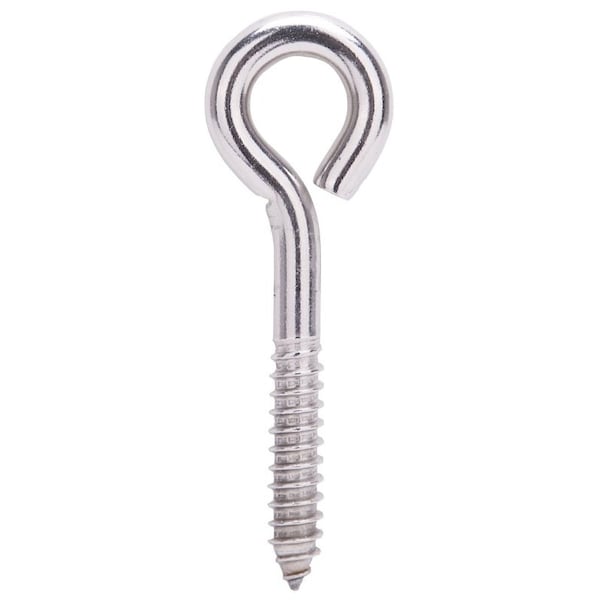 Prosource Lag Eye Bolt, 11 mm Thread, Screw Thread, 2 in L Thread, 1-7/16 in Dia Eye, 722 lb Working Load LR264 - main