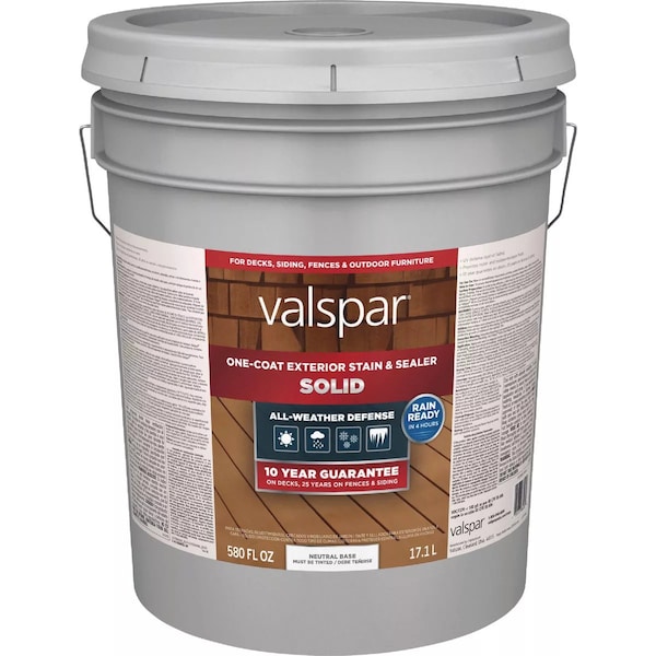 Valspar Solid Deck Stain Neutral Base 5 Gal. VL1028092-20 - main