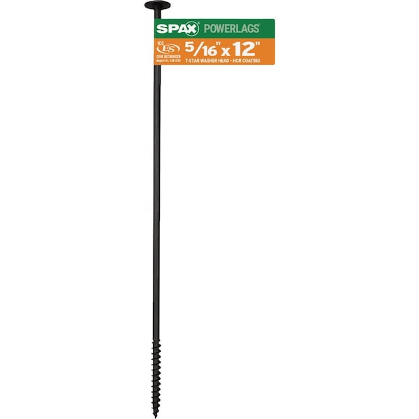 Spax Powerlag 5/16''x12'' T40 Washer Head HCR, Exterior Rated Lag Screw 4581820803047 - main