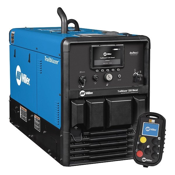 Miller Electric Diesel Engine-Driven Welder, Trailblazer(R) Series, Glow Plug Start, 12,000 W Peak 907849002 - main