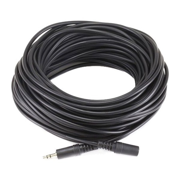 Monoprice STEREO PLUG M/F CABLE - BLACK 75FT 652 - main