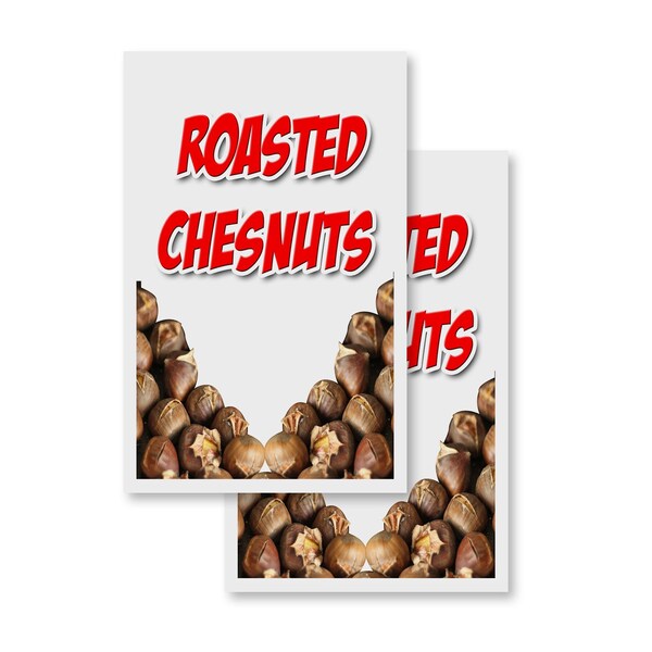 Signmission Roasted Chesnuts, Vinyl Decals Only 24 Inch x 36 Inch, Vinyl Decal, 2PK DSB-2436-2PACK-Roasted Chesnuts - main