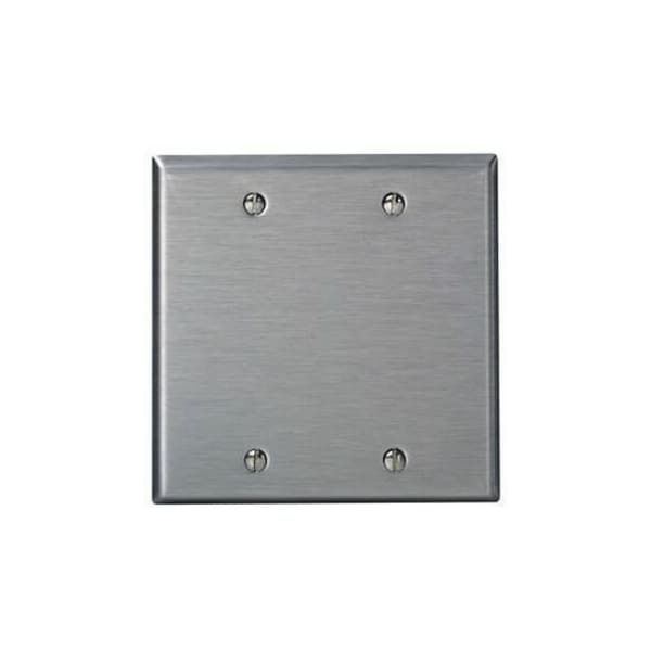 Leviton Wall Plate, Blank, Stainless Steel 84125-40 - main