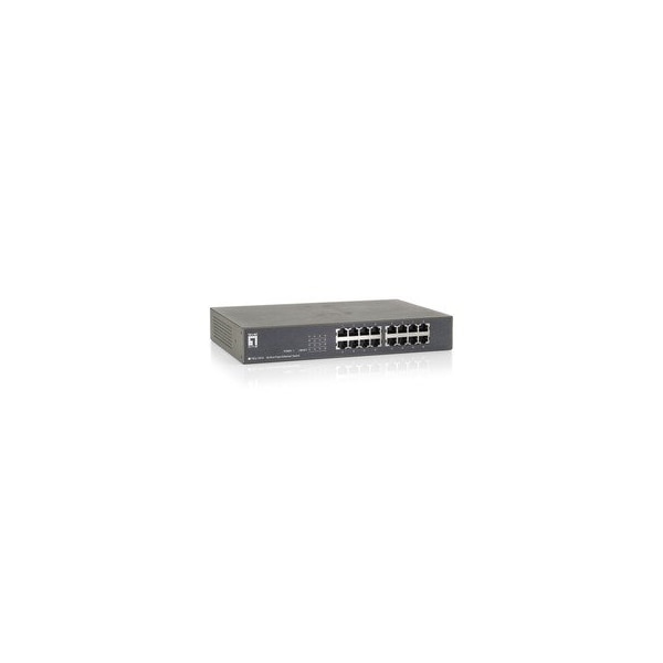 Cable Wholesale 16 Port 10/100 Fast Ethernet Switch, Matte Grey, Auto-negotiation 71X5-00116 - main
