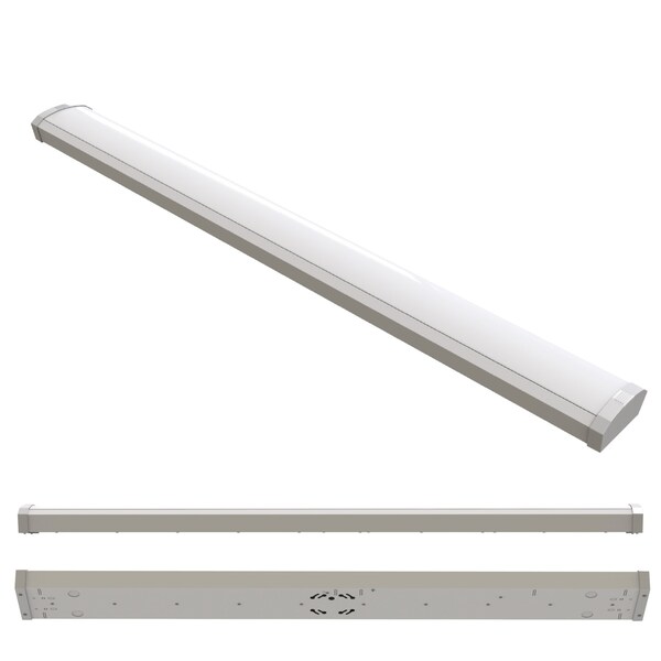 Bulbrite 4 ft. Integrated 5 Color Selectable LED Dimmable Wraparound Light (120-277v), 5300 Lumens, White Fin 773503 - main