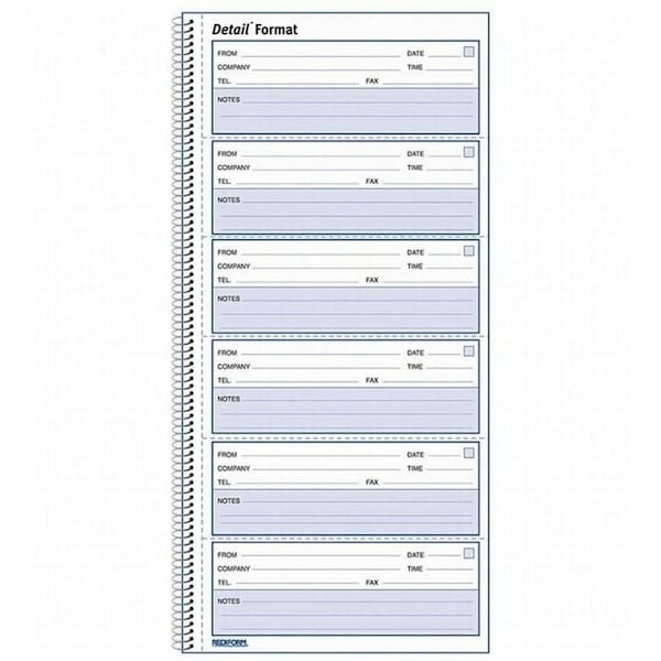 Rediform Voice Mail Log Book, White RED51113 - main