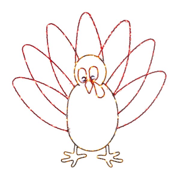 Celebrations Multicolored LED Prelit Turkey Silhouette Window Decor 14-03021A - main