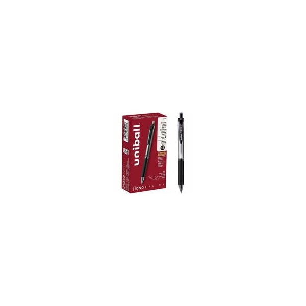 Uniball PEN, GEL, SIGNO, RT, .7MM, BK, 12PK 65940 - main