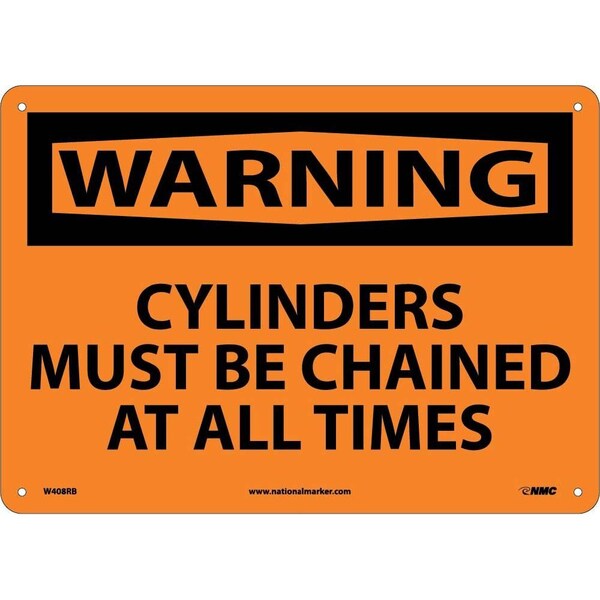 Nmc Warning Cylinders Must Be Chained At All Times Sign, W408RB W408RB - main