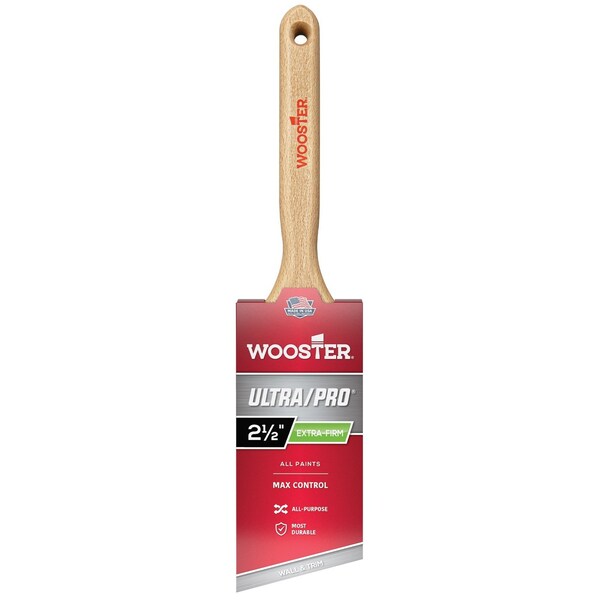 Wooster 2-1/2" Angle Sash Extra Firm, Nylon Bristle, Paint Brush, Wood Handle 4153-2 1/2 - main