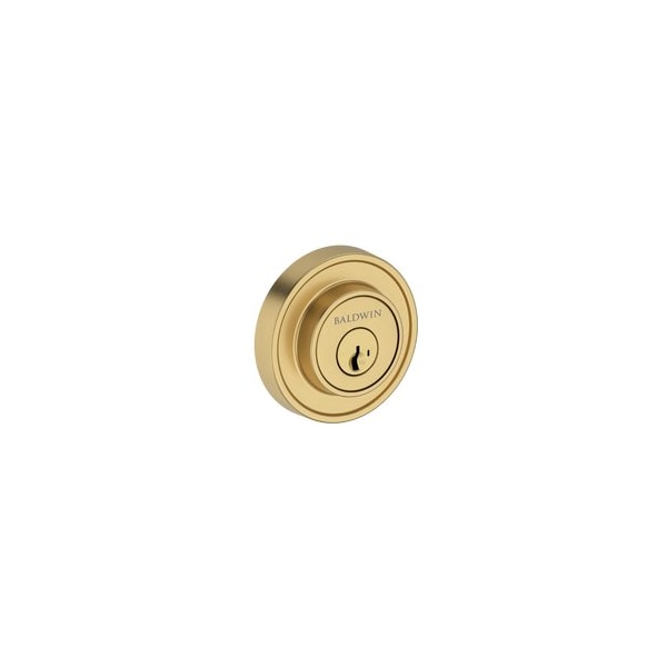 Baldwin Residential Deadbolts Single Cylinder Reversible Lifetime Satin Brass SCRRD044SMC - main