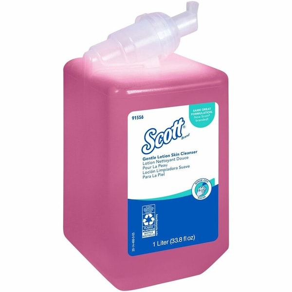 Scott Gentle Lotion Skin Cleanser (91556), Floral, Pink, 1.0 L Bottles, 6 Bottles / Case, PK6 91556 - main