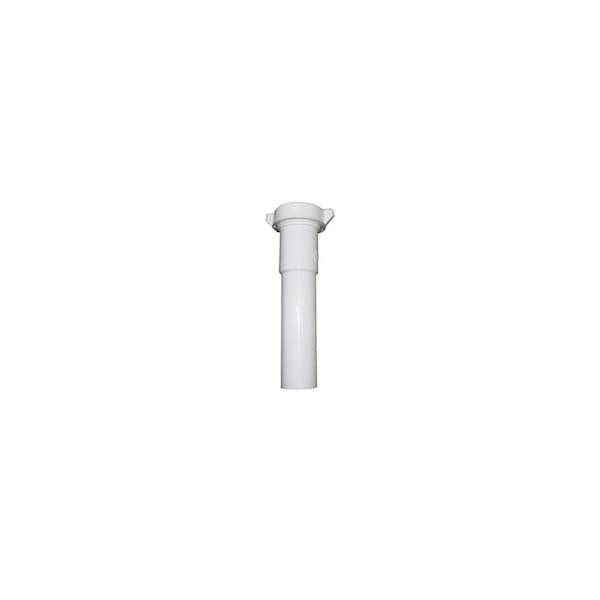 Larsen Supply Co. Lavatory Drain Extension, White PVC, 1-1/4-In. Tube x 6-In. 891618 - main