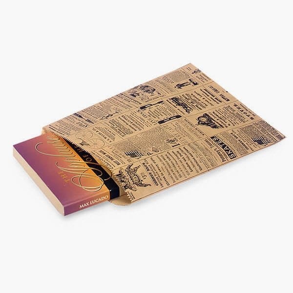 Nashville Wraps Newsprint Kraft Paper Merchandise Bags, 8.5x11, 100PK MB2NPM - main