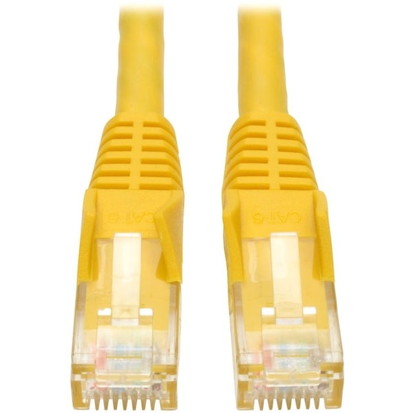 Eaton Tripp Lite Series Cat6 Gigabit Snagless Molded UTP Ethernet Cable RJ45 M/M, PoE, Yellow, 15 N201-015-YW - main