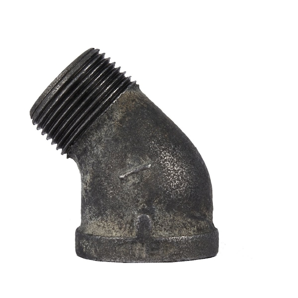 B & K 1 in. MIP X 1 in. D FIP Black Malleable Iron 2.5 in. L 45 degree Street Elbow 501533 - main