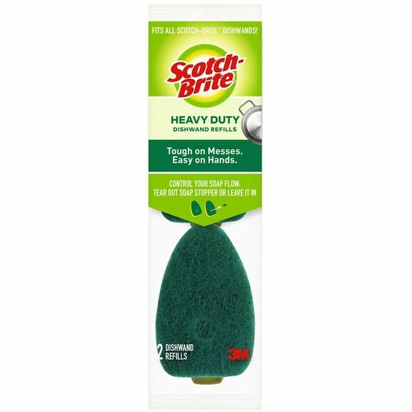 Scotch-Brite Dishwand Refill, 2.9 in L, Plastic Handle, 2PK 481-7-RSC - main