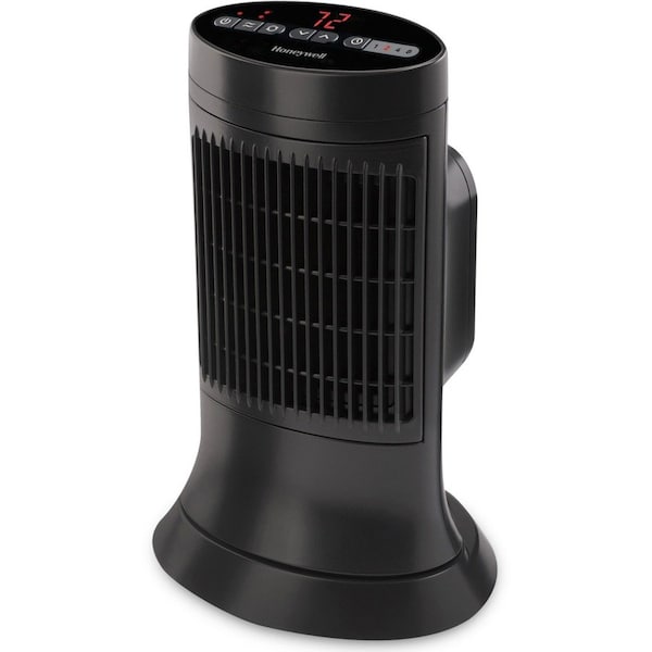 Honeywell Digital Ceramic Mini Tower Heater, 1,500 W, 10 x 7.63 x 14, Black HCE311V - main