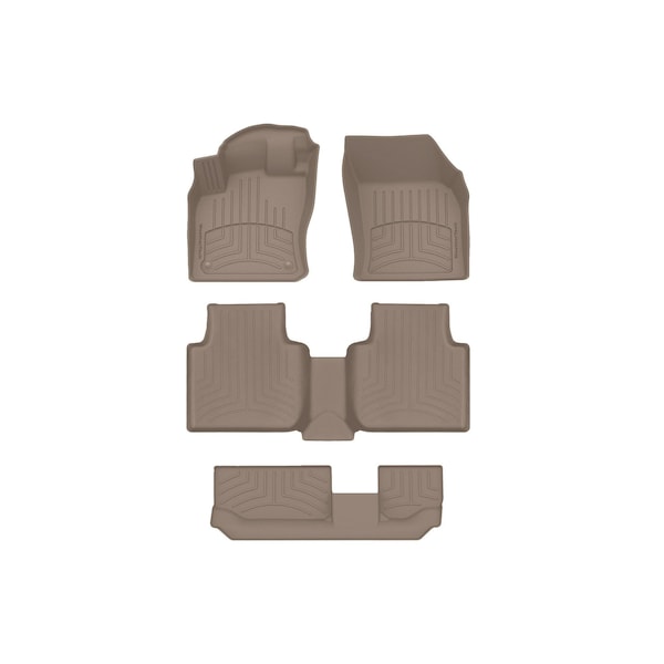 Weathertech Tan, Front and Rear and Rear FloorLiner HP 45989-1-3-4IM - main