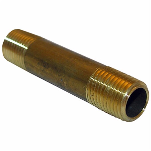 Dendesigns 0.25 in. Male Pipe Thread x 3 Long Brass Nipple DE699745 - main