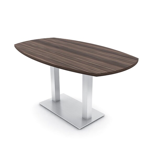 Skutchi Designs Arc Boat Conference Table, 36 in W, 60 in L, Brown HAR-ABOT-36x60-DOU-H3041 - main
