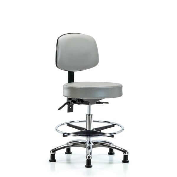 Blue Ridge Ergonomics Ben Stool, Med, Vin, Bk Chrome, CF, Gld, Dov BR-VMBST-CR-T0-CF-RG-8567 - main