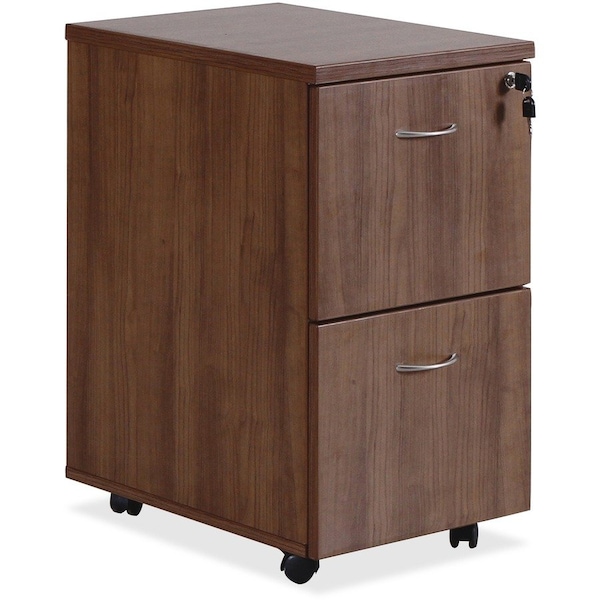 Lorell Mobile Pedestal - 15.8" x 22" x 28.4" - Walnut - Essentials Series 69984 - main