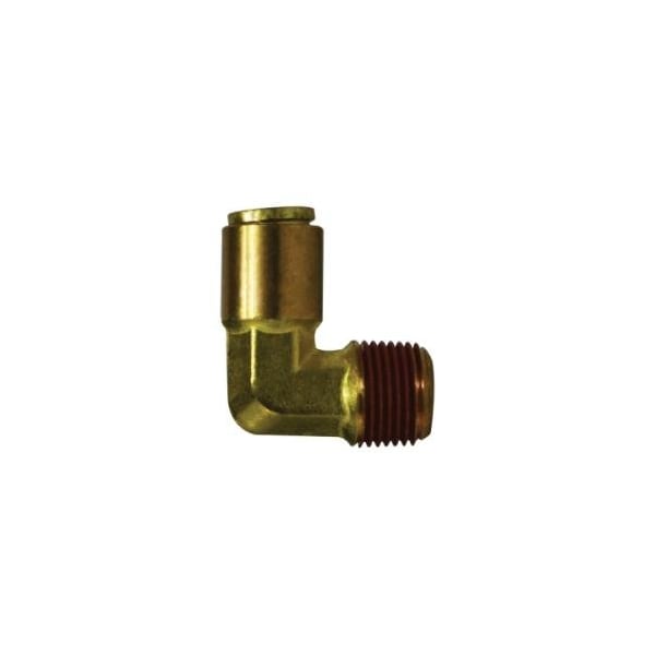 First Fitting & Fastener 1/2T X 3/8 MPT BRASS DOT PUSH-IN MALE ELBOW TUBE FITTING 690806MID - main