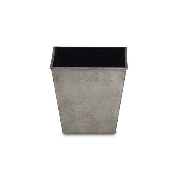 Homeroots 5in Gray Recycled Plastic Indoor Outdoor Square Pot Planter 488256 - main