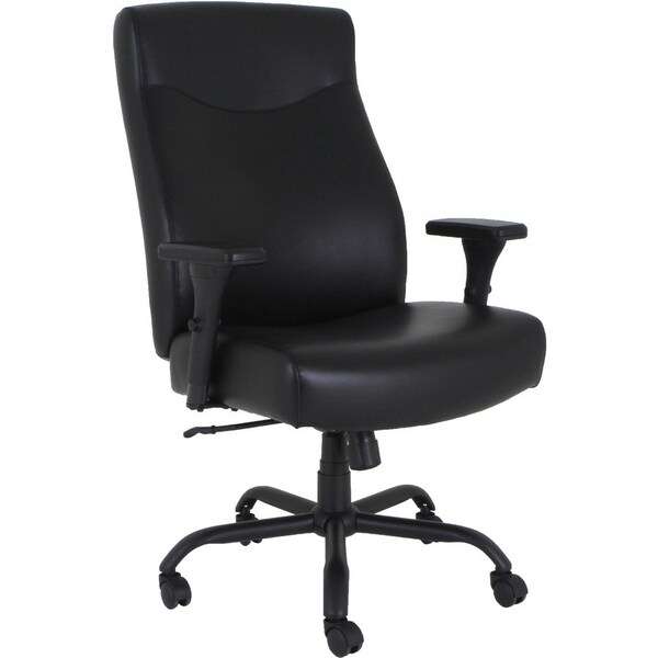 Lorell Big & Tall Executive High-Back Chair With Adjustable Arms, Black LLR48846 - main