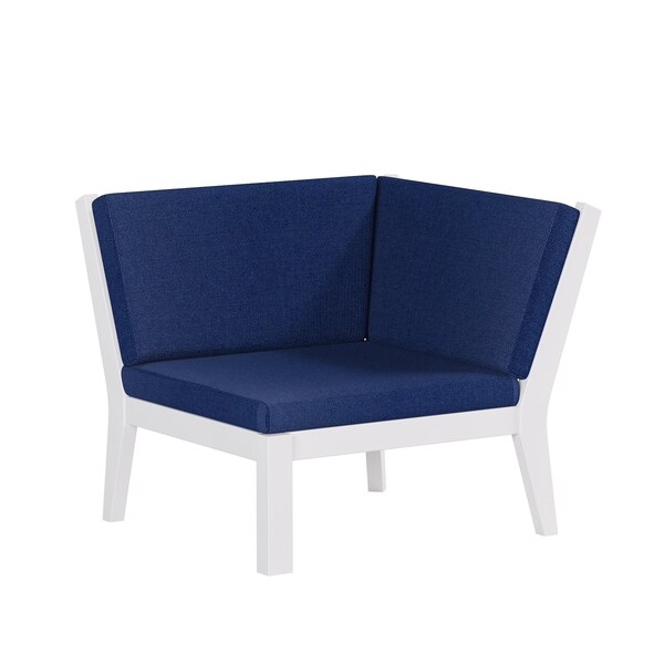 Polybird BREEZE DEEP SEAT SECTIONAL PIECE CORNER UNIT WHITE POLYBIRD P104-WT-CANA - main