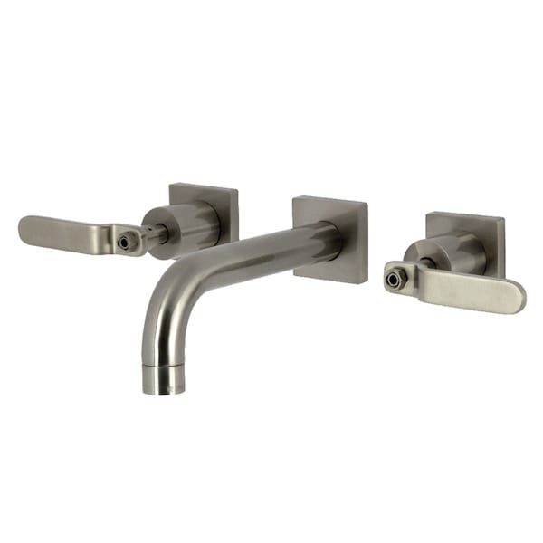 Kingston Brass Double-Handle Wall Mount Bathroom Faucet, Brushed Nickel KS6128KL - main