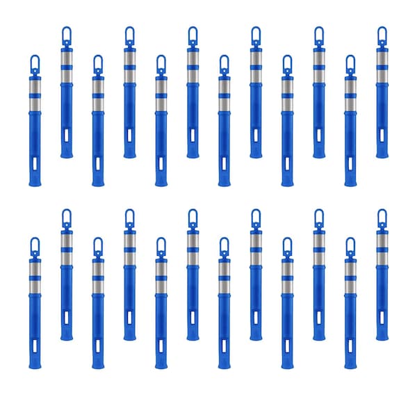 Xpose Safety 24 Pack 42in Ring Loop Blue Traffic Delineator Post, 24PK DLR-BLU-42-24-X-S - main