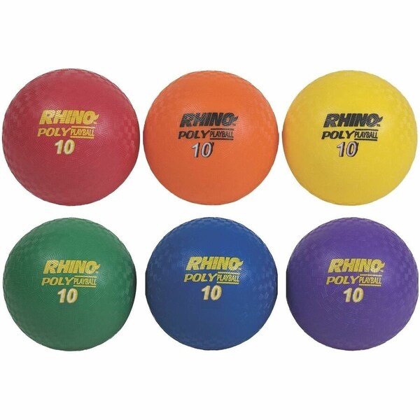 Champion Sports 10 Inch Poly Playground Ball Set, Assorted, 5PK CSIPX10SET - main