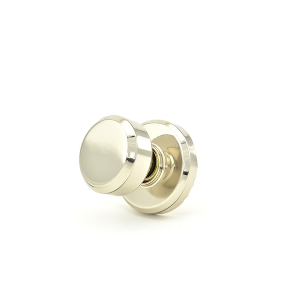 Schlage Residential Bowery Knob with Greyson Rose Half Dummy Bright Nickel Finish F170BWE618GSN - main