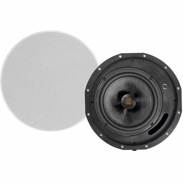Monoprice Amber Ceiling Speakers 8" 2-way Carbon Fiber w/Ribbon Tweeter (pair) 24435 - main