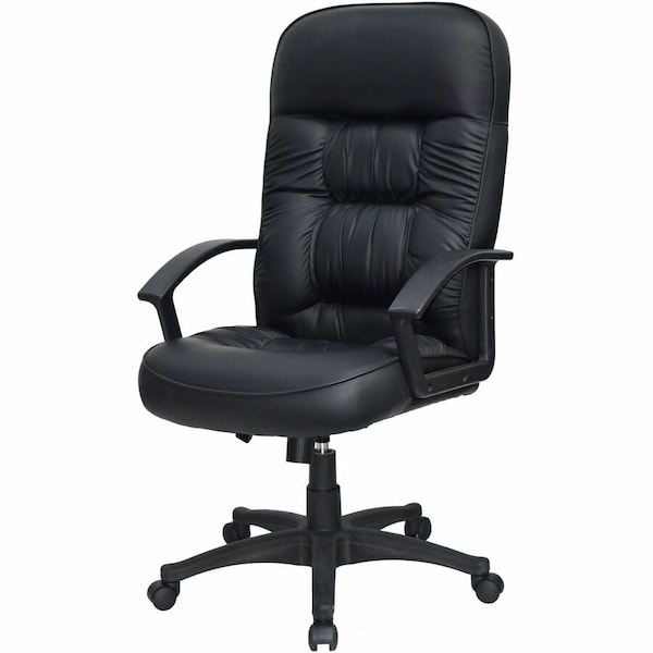 Lorell Executive High-Back Leather Chair, Black LLR60116 - main