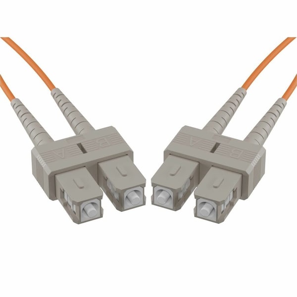 Unc Group Fiber Optic Patch Cable, Sc-Sc, 62.5 125 Multimode Duplex, Orange, 15M FJ6SCSC-15M - main