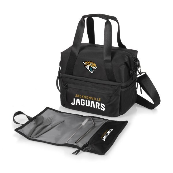 Picnic Time Family Of Brands NFL Jacksonville Jaguars - Tarana Recycled Lunch Bag Cooler with Utensils 515-01-179-154-2 - main