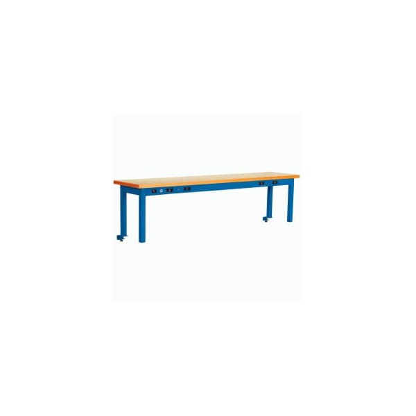 Tennsco Riser With Power Center ESD Top 72inch Long Blue TWI-72-SE-ABL - main
