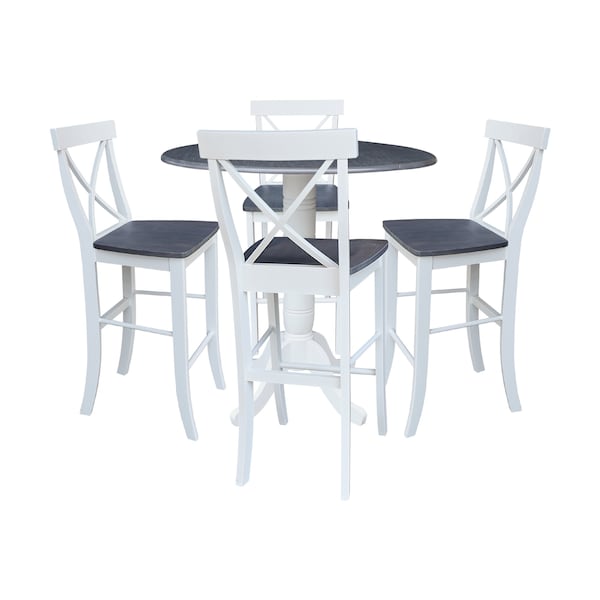 Whitewood Industries Extension Dining Tables, 45 in L, 38 in H, Parawood Top K05-42DPT-6B-S61334 - main