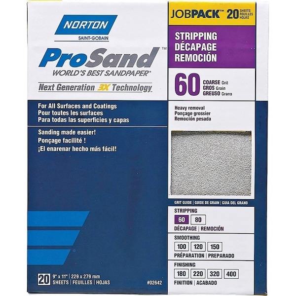 Norton Co SANDPAPER ALU OXD 60GRT 9X11IN 2642 - main