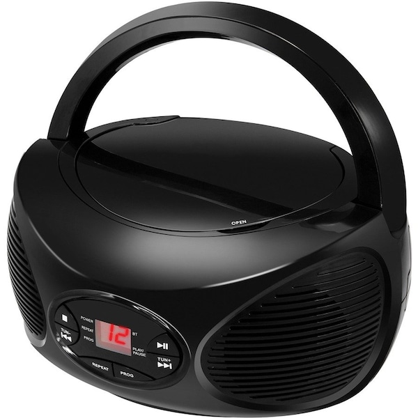 Gpx CD, FM Radio and Wireless Boombox (BCB119B) - 1 x Disc - Black - CD-DA - Auxiliary Input BCB119B - main