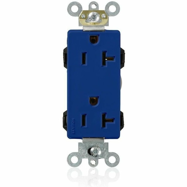 Leviton Straight Blade Receptacle, 5-20R, 20 A, 125V AC, Flush Mount, Self-Grounded M1636-B - main