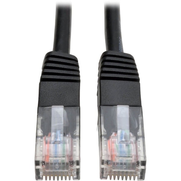 Eaton Tripp Lite Series Cat5e 350 MHz Molded UTP Ethernet Cable RJ45 M/M, PoE - Black, 100 ft. N002-100-BK - main