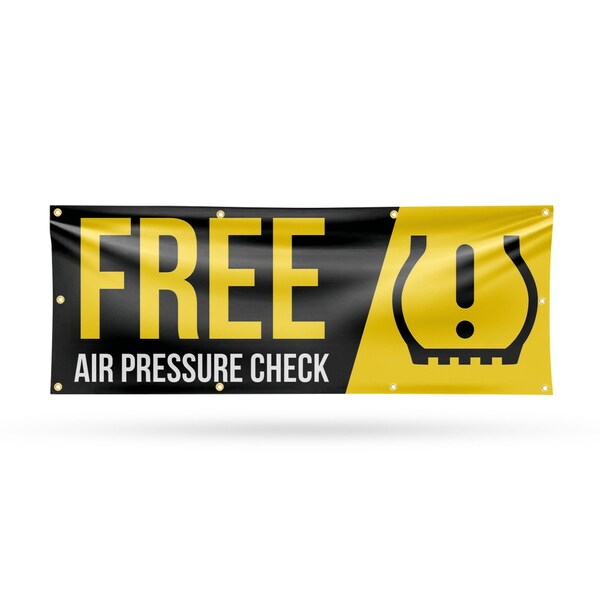 Signmission Free Air Pressure Check, 36 Inch x 96 Inch, Vinyl Banner B-96-30641 - main