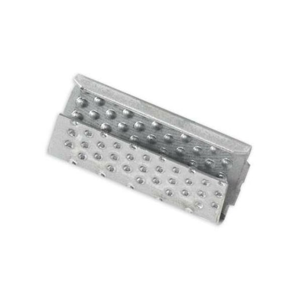 Partners Brand Serrated Open/Snap On Polyester Strapping Seals, 1/2", Silver, PK1000 PSS12OPEN - main