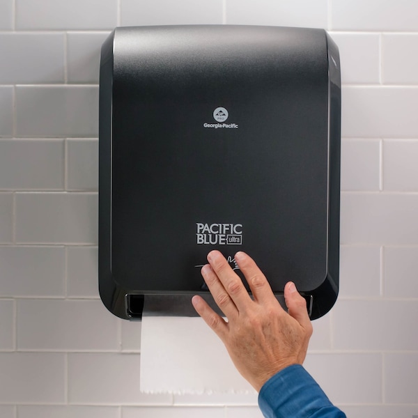 Georgia-Pacific Paper Towel Dispenser, Hardwound, 7 7/8 in Paper Towel Wd, 1 1/2 in, Plastic, Black 59590 - main