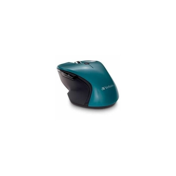Verbatim Mouse - Blue LED/Optical - Wireless - Radio Frequency - 2.40 GHz - Teal - USB Type C - 1600 dpi - 70247 - main