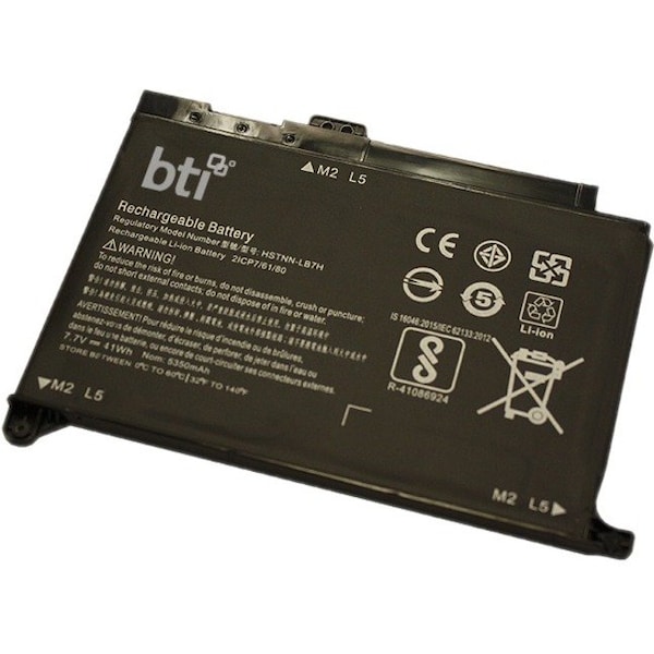 Battery Technology BTI Battery - For Notebook - Battery Rechargeable - 5350 mAh - 7.7 V DC BP02XL-BTI - main